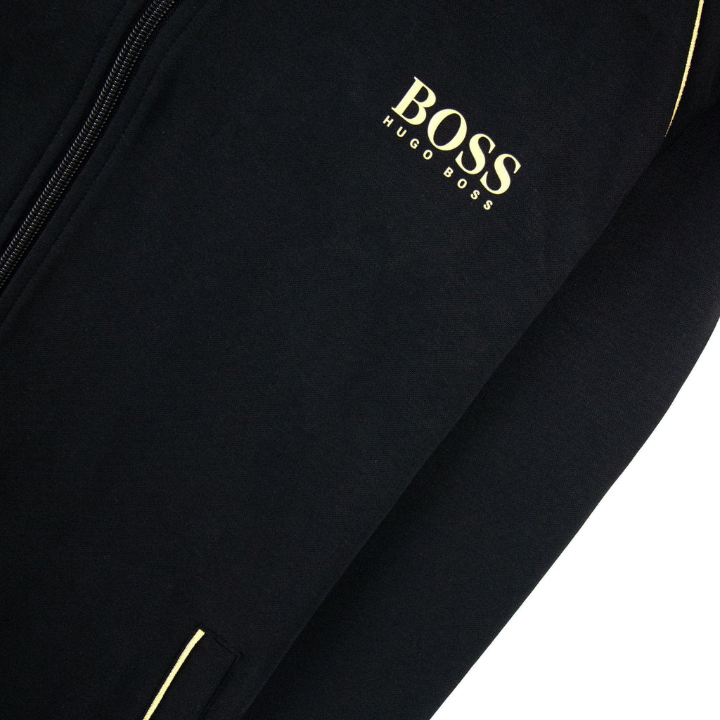 Hugo Boss Metallic Accents Loungwear Jacket Black 001