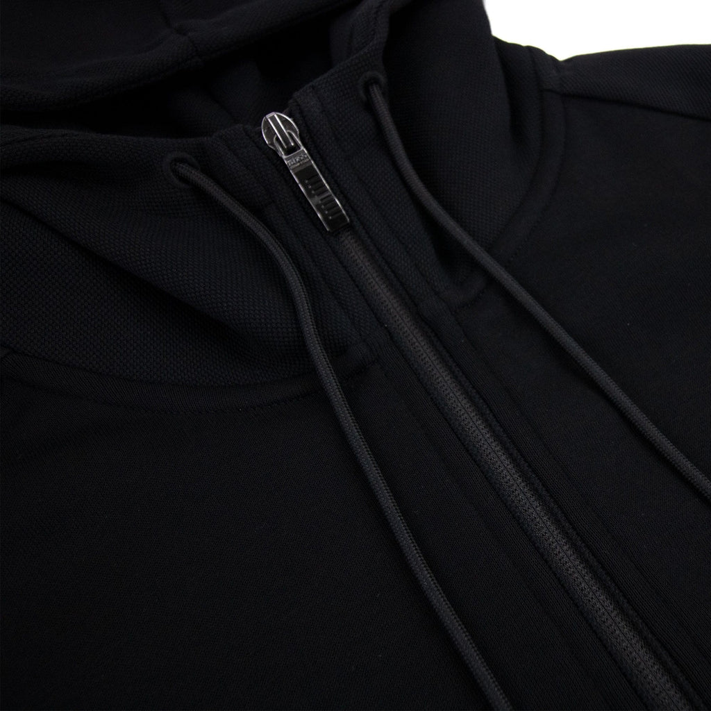 Hugo Boss Saggy Curved Logo Zip Up Sweatshirt Black 001