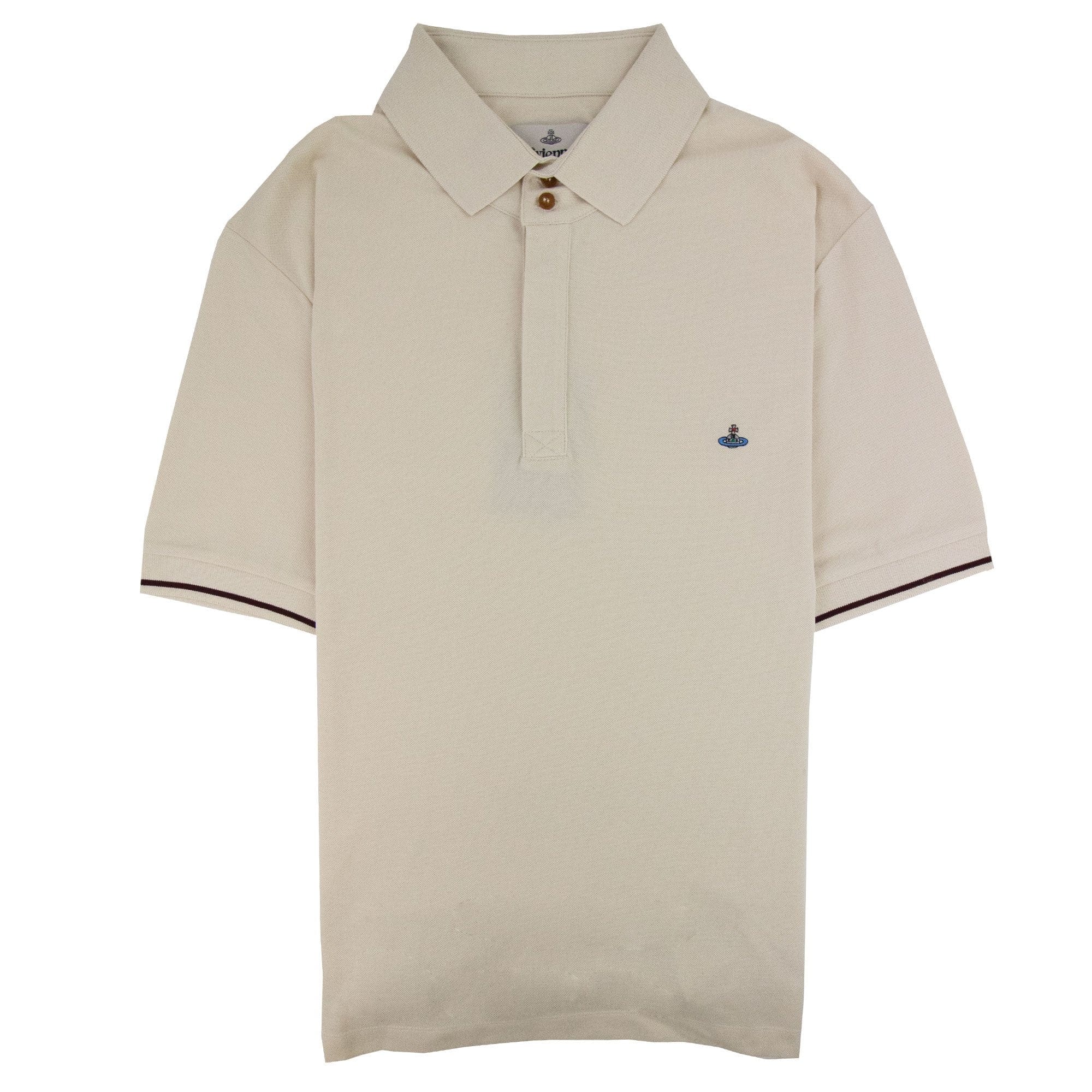 Vivienne Westwood Piquet Overlock Polo Off White 103