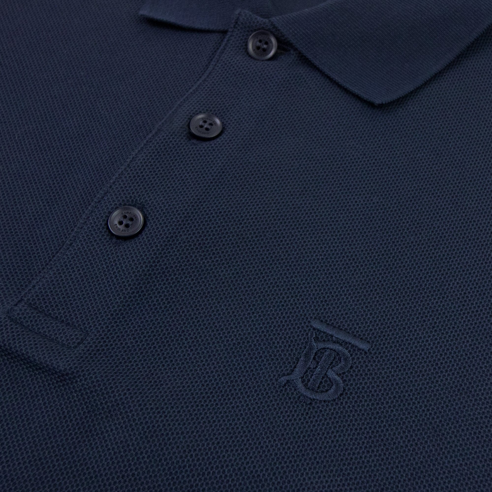 Burberry Monogram Motif Cotton Piqu? Polo Navy