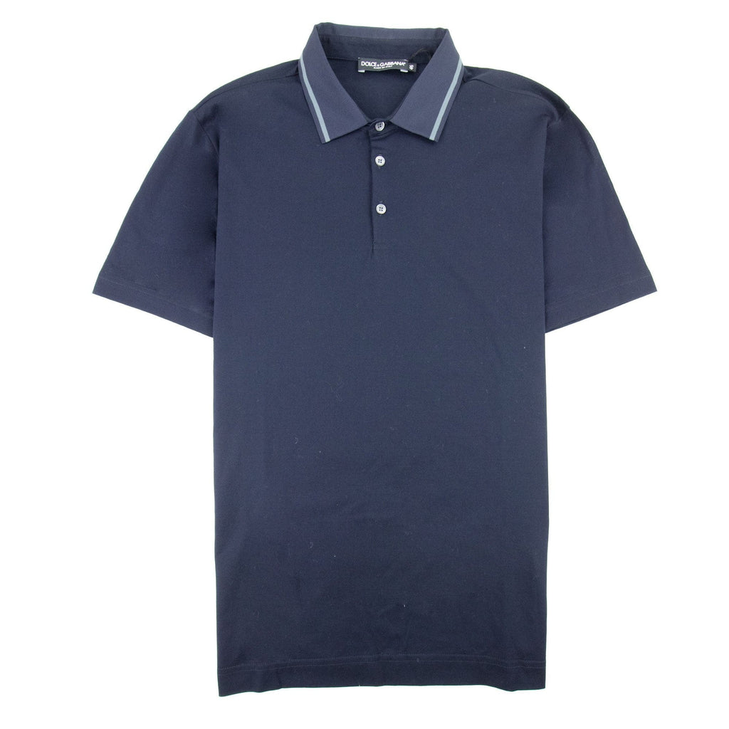 Dolce &amp; Gabbana Short Sleeve Polo Navy