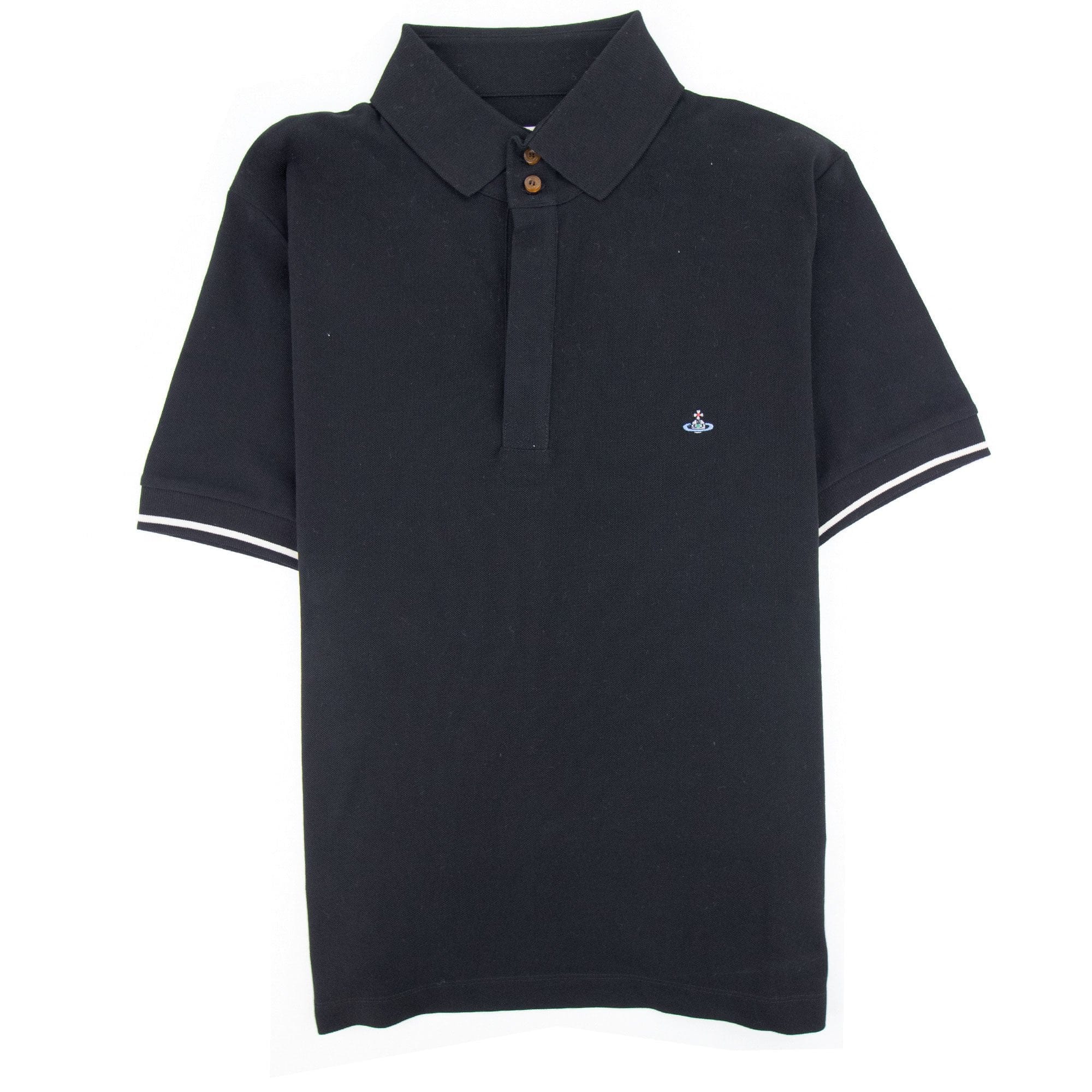 Vivienne Westwood Piquet Overlock Polo Black