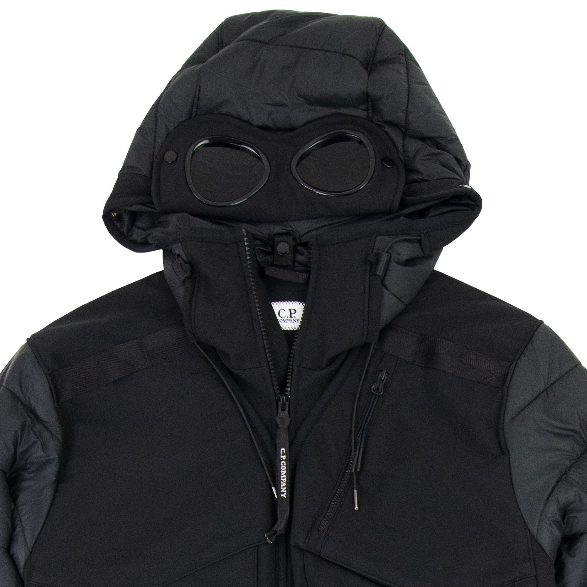 Cp Company C.p. Shell-r Mixed Goggle Jacket Black 999