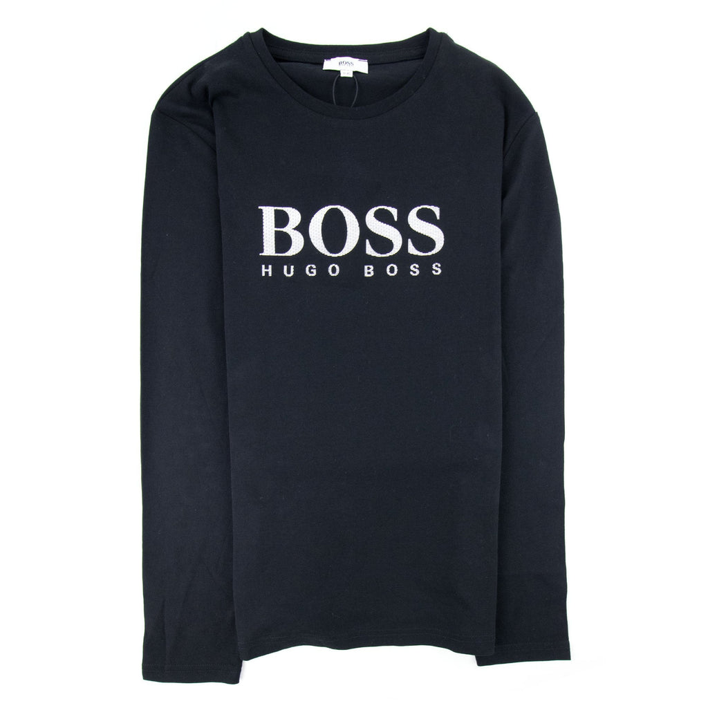 Hugo Boss Ls Top Boss Sign Chest Black