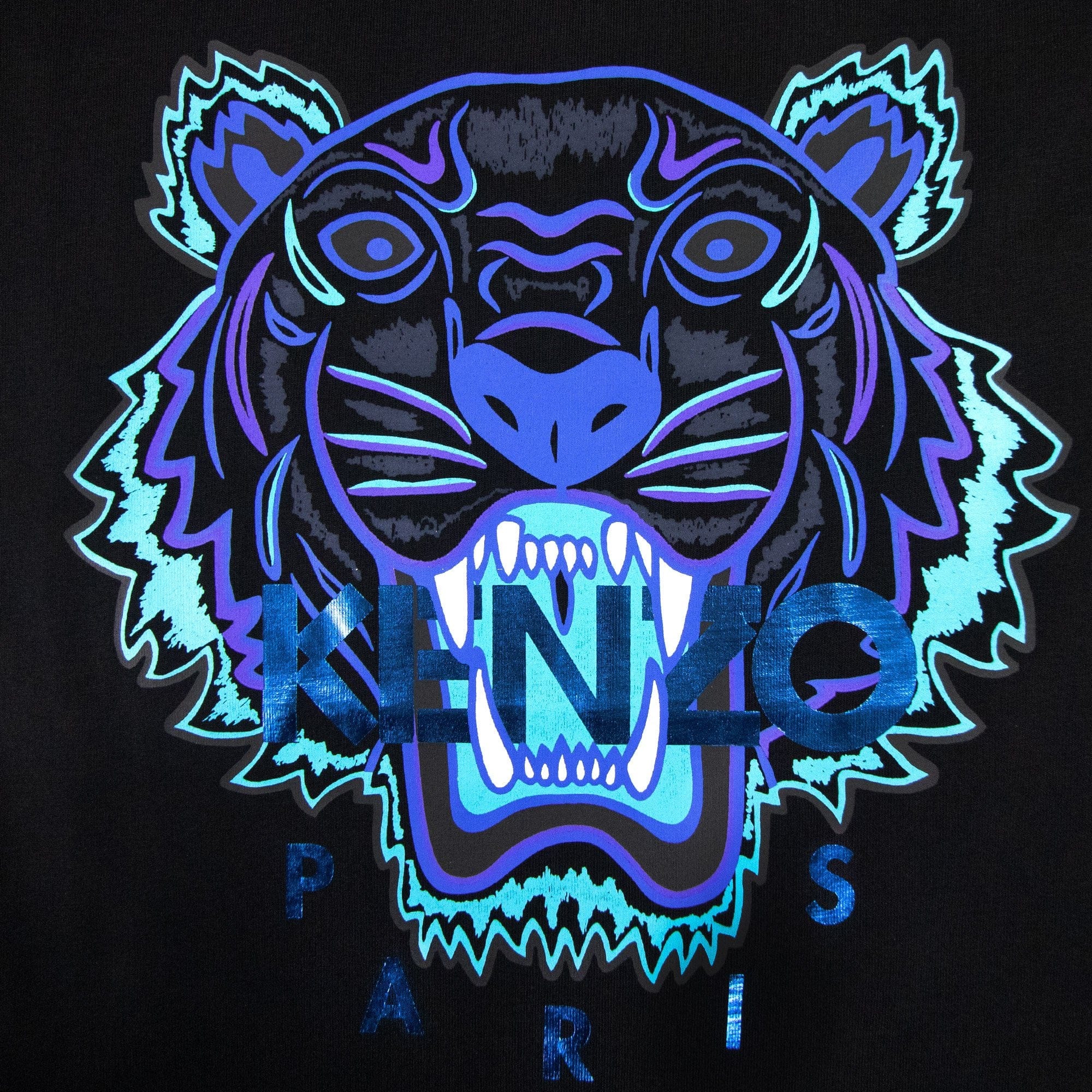 Kenzo Foil Tiger Tshirt Black/purple