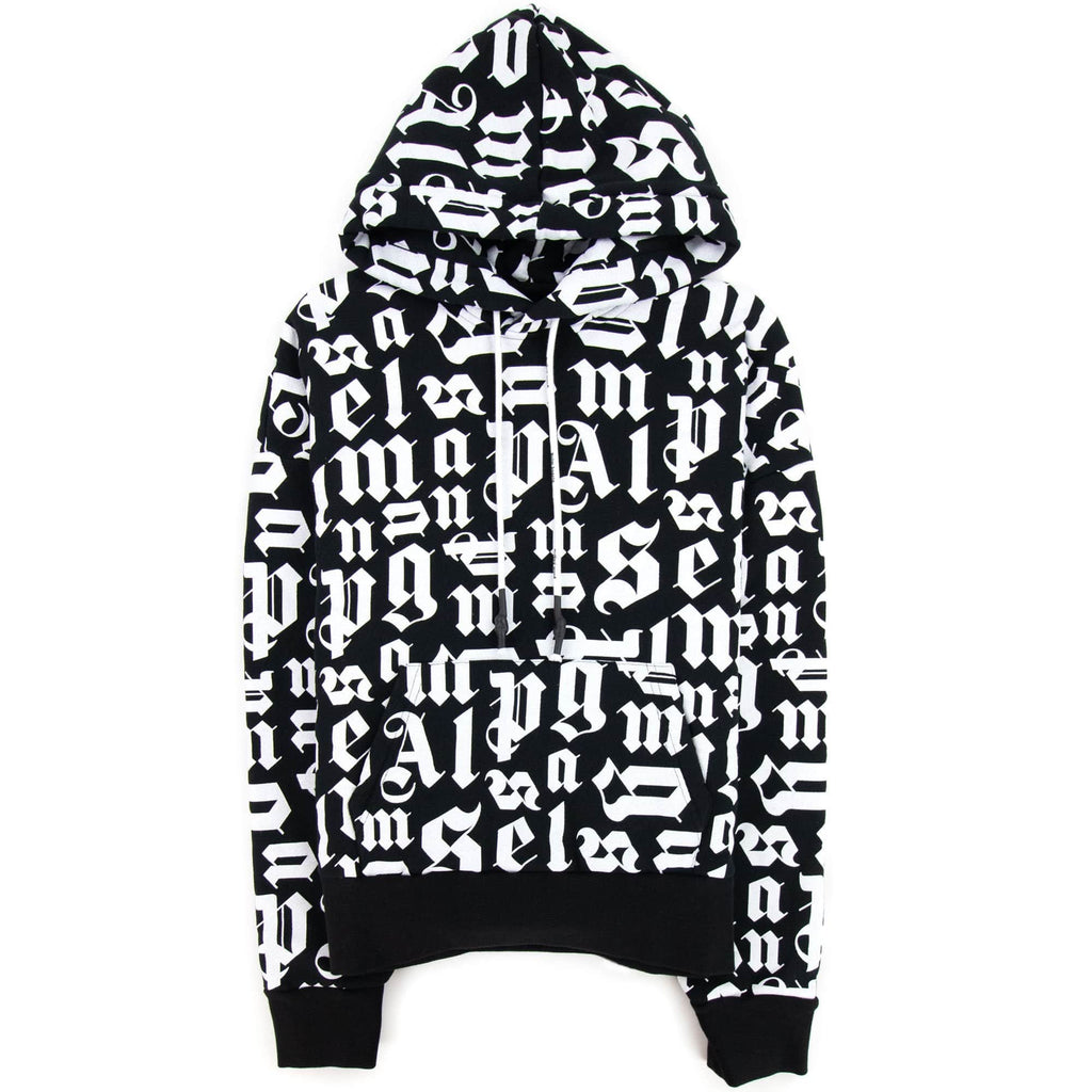 Palm Angels Broken Monogram Hoody Black