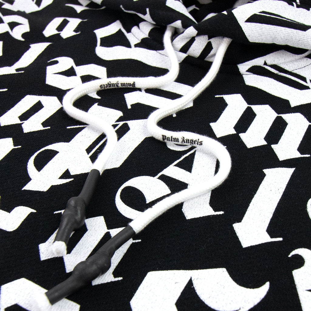 Palm Angels Broken Monogram Hoody Black