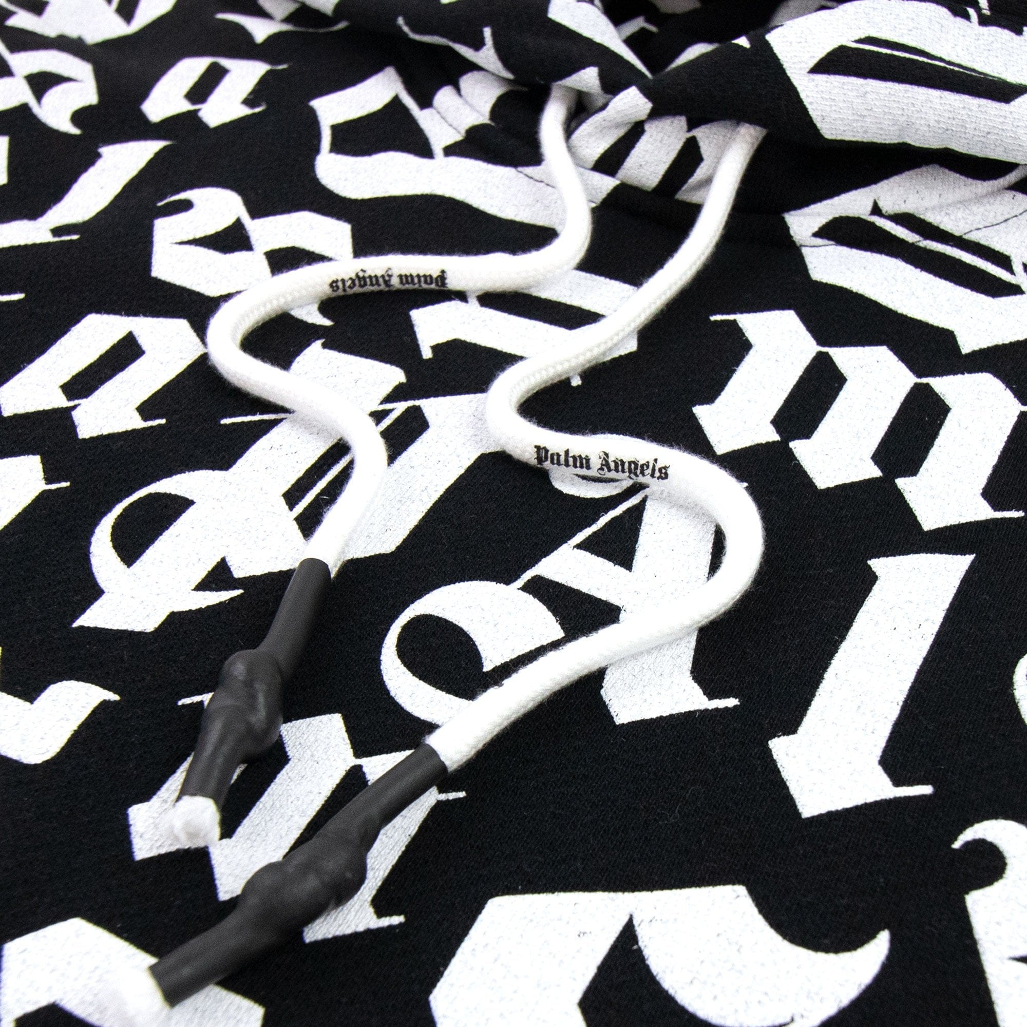 Palm Angels Broken Monogram Hoody Black