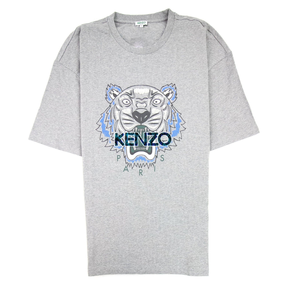 Kenzo Leopard Tiger T Shirt Grey