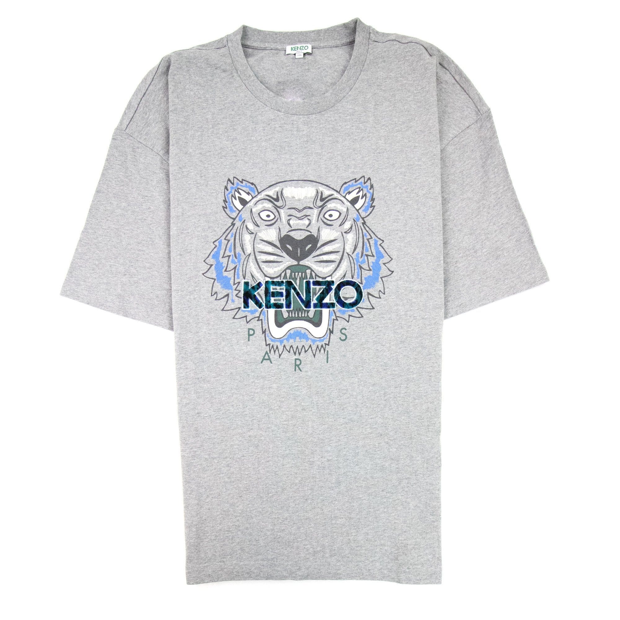 Kenzo Leopard Tiger T Shirt Grey