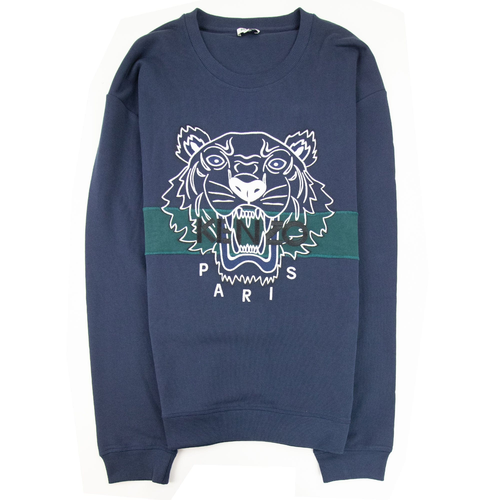 Kenzo Tiger Stripe Sweatshirt Navy