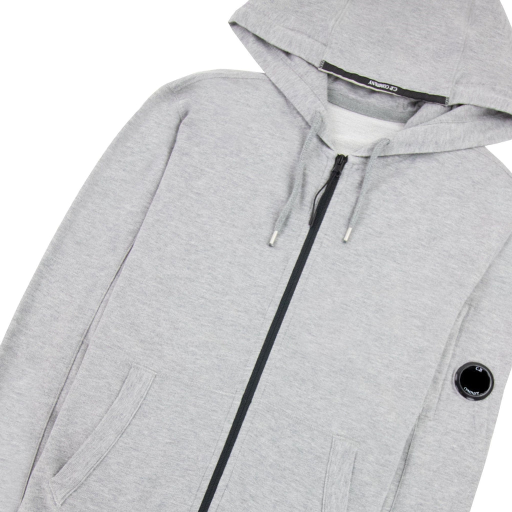 CP Company Diagonal Raised Fleece Full Zip Goggle Hoody Grey M93