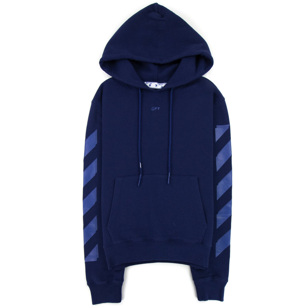 Off White Rubber Arrow Slim Hoodied Sweatshirt Blue/blue