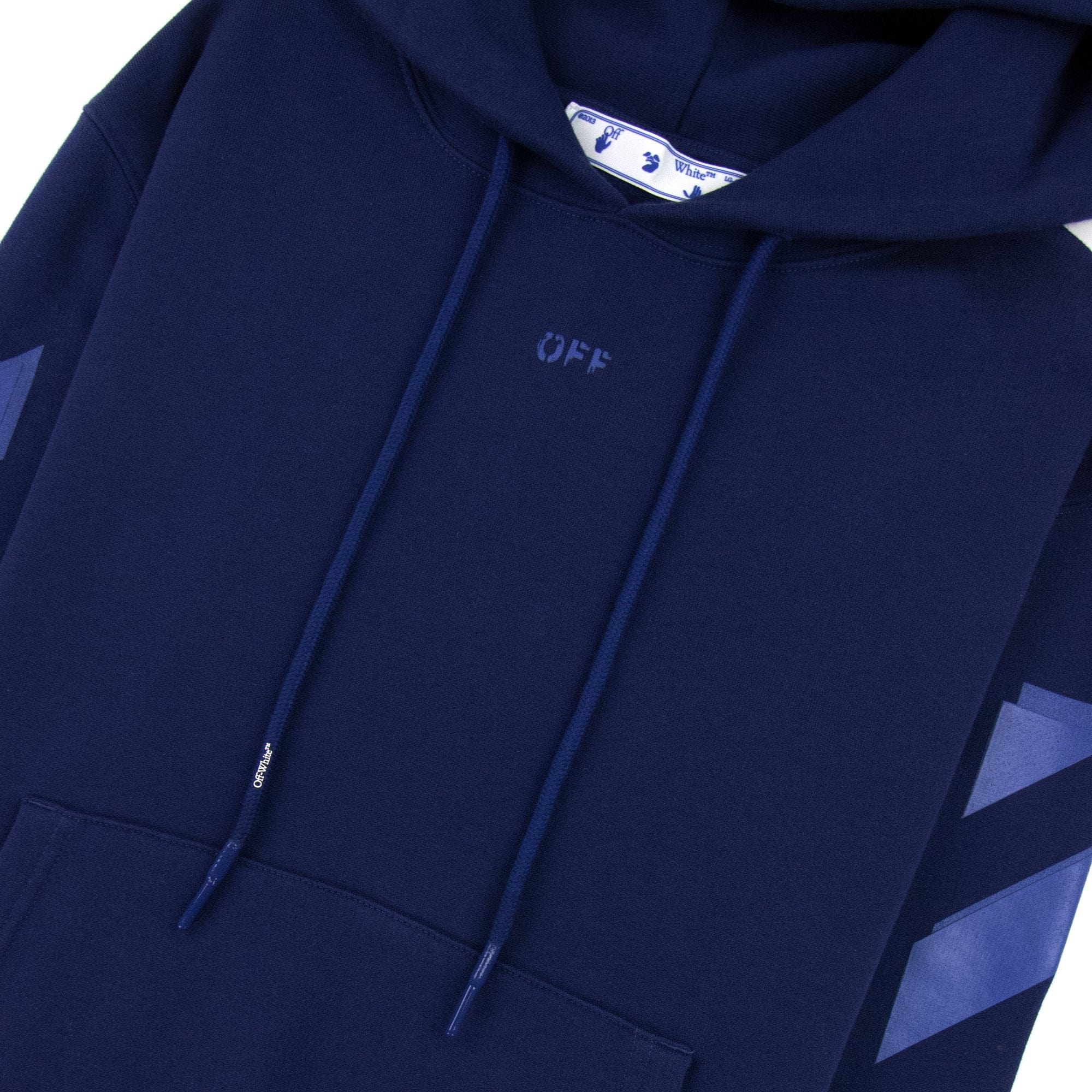 Off White Rubber Arrow Slim Hoodied Sweatshirt Blue/blue