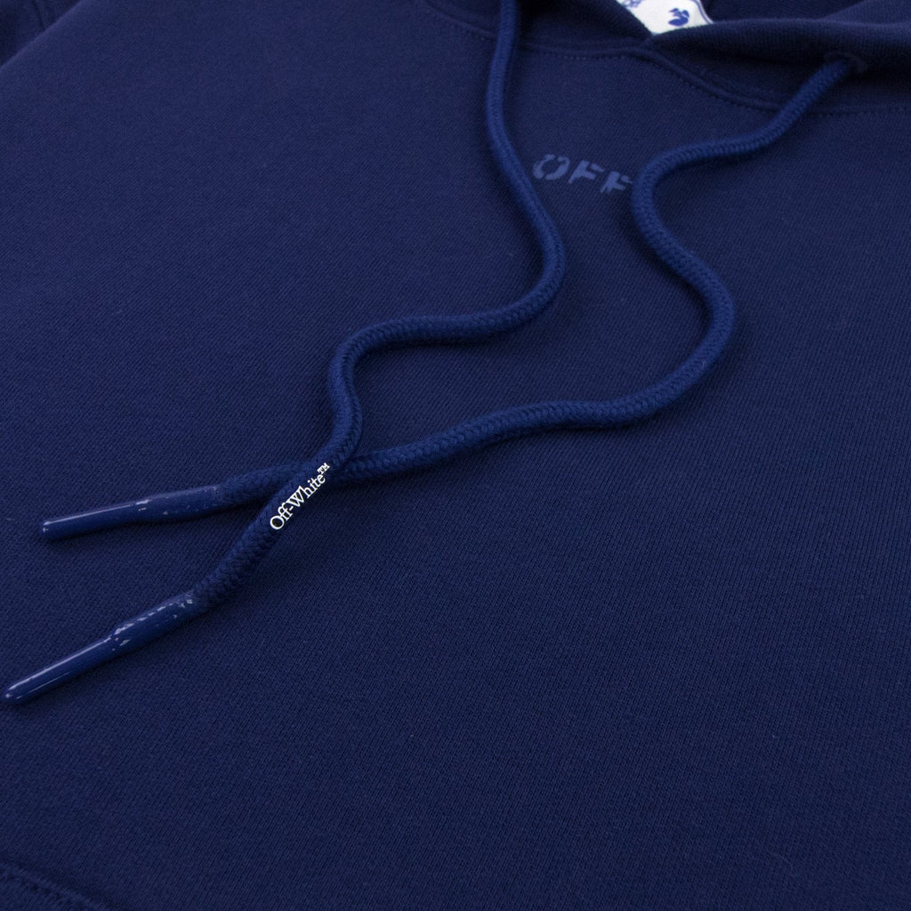 Off White Rubber Arrow Slim Hoodied Sweatshirt Blue/blue