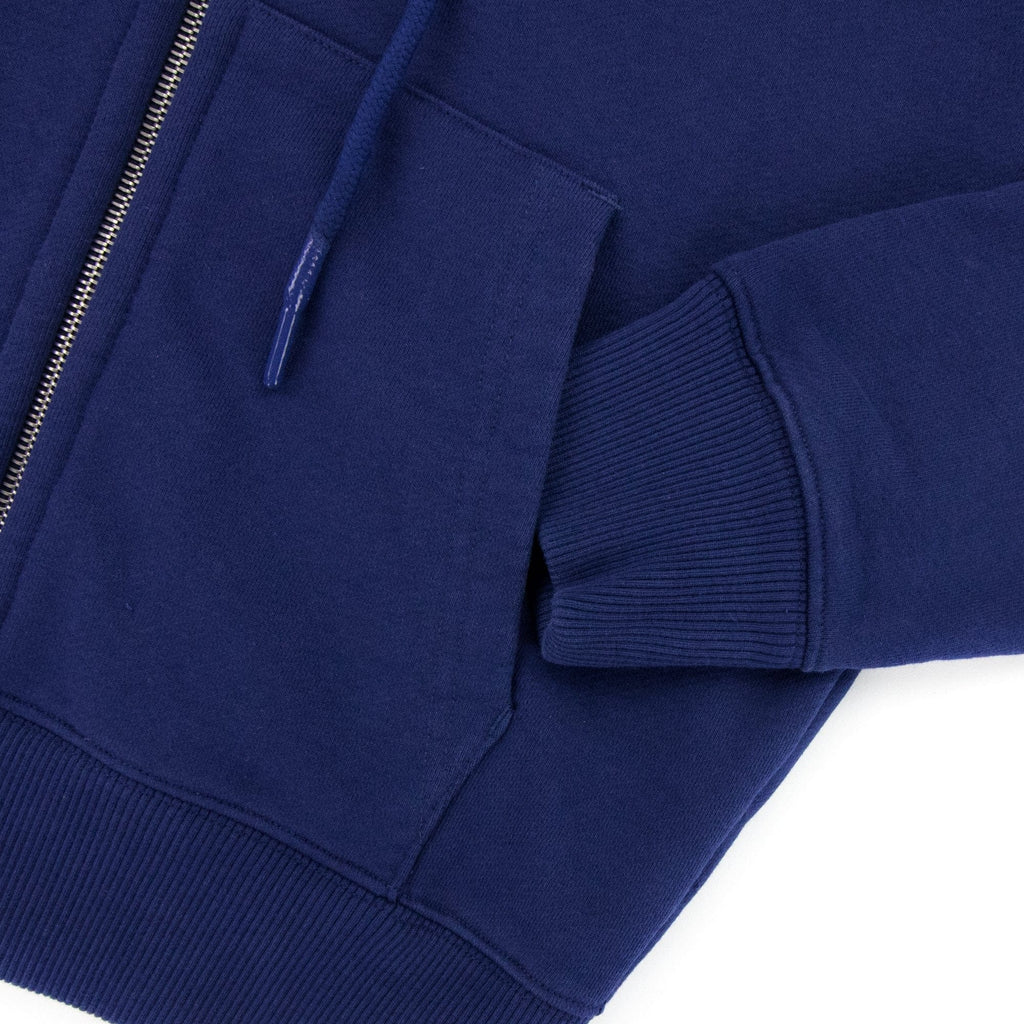 Off White Ow Arrow Logo Slim Zip Up Sweatshirt Blue/white