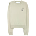 Off White Bubble Arrow Over Crewneck Sweatshirt Stone Grey