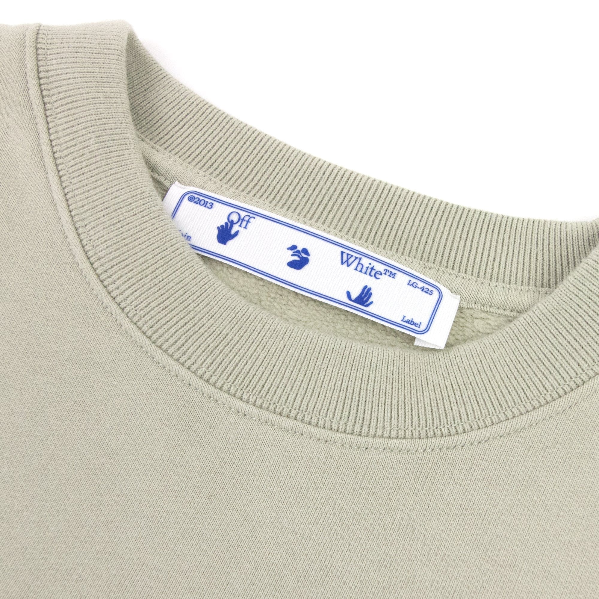 Off White Bubble Arrow Over Crewneck Sweatshirt Stone Grey