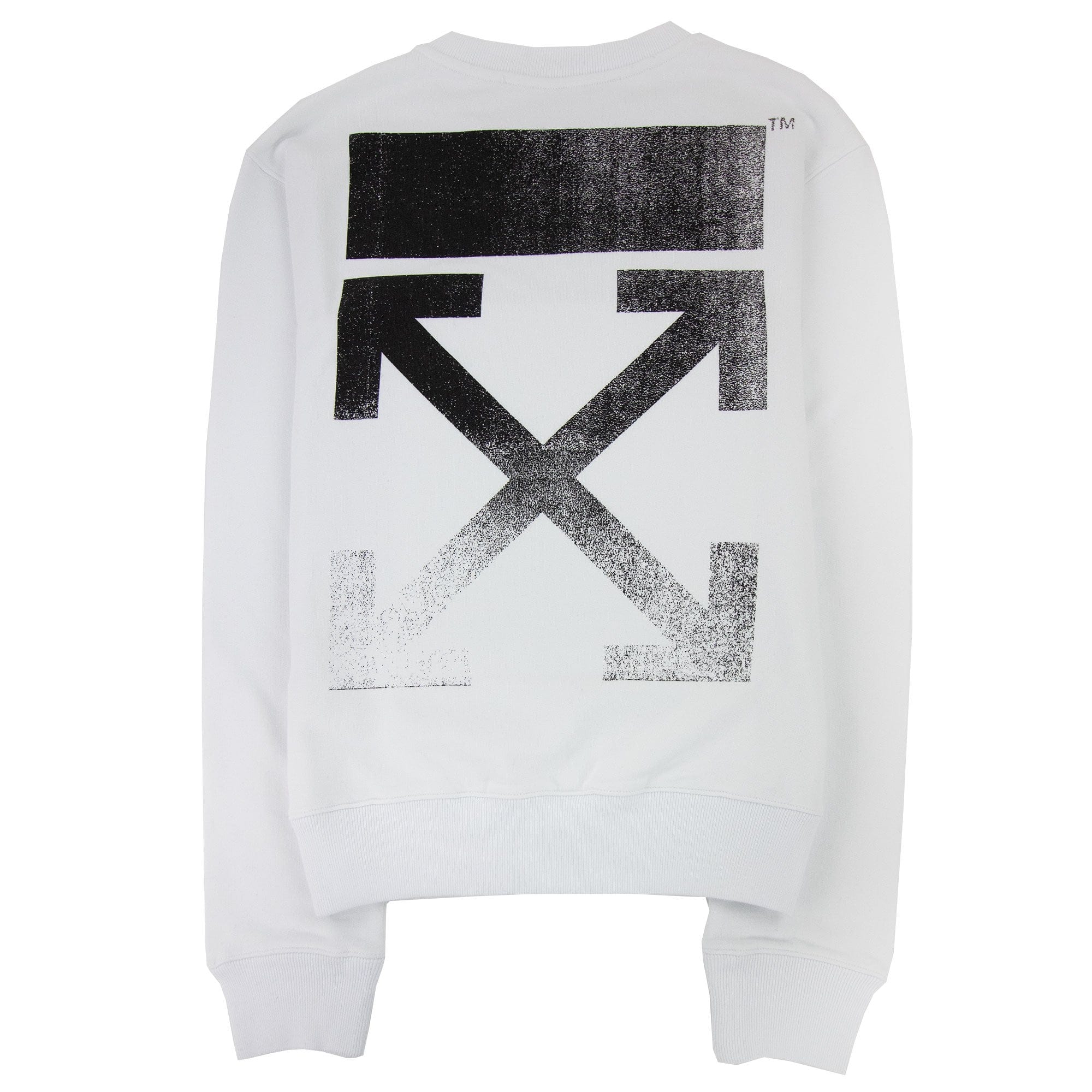 Off White Degrade Arrow Slim Crewneck Sweatshirt White/black