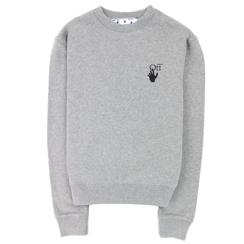 Off White Degrade Arrow Slim Crewneck Sweatshirt Melange Grey