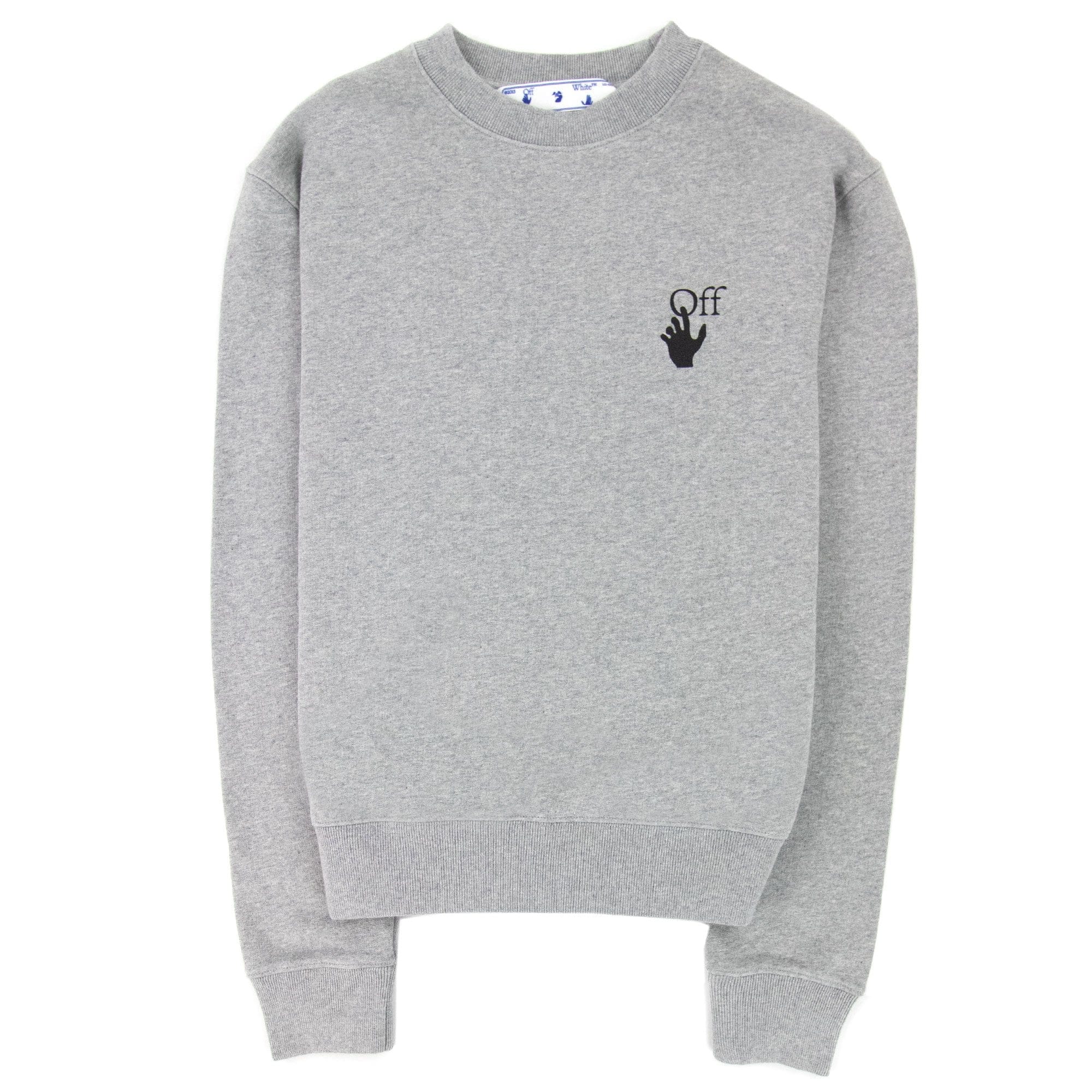 Off White Degrade Arrow Slim Crewneck Sweatshirt Melange Grey