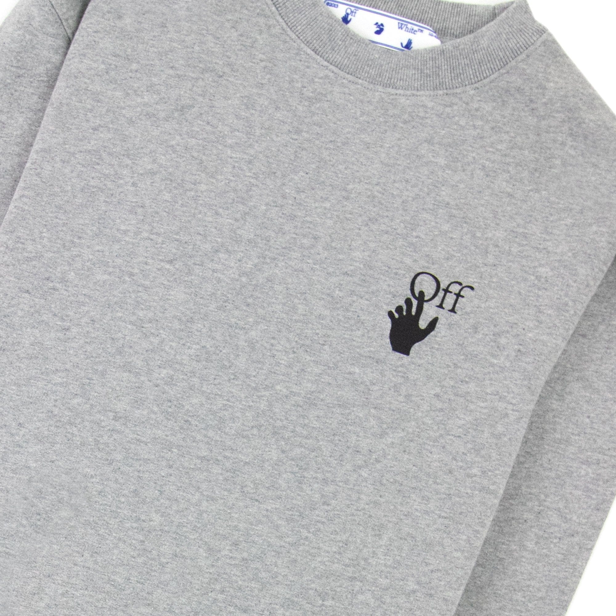 Off White Degrade Arrow Slim Crewneck Sweatshirt Melange Grey