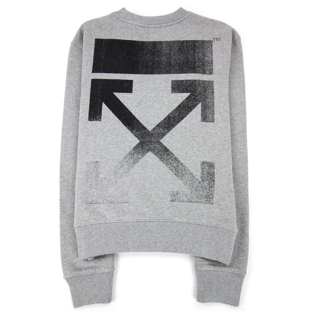 Off White Degrade Arrow Slim Crewneck Sweatshirt Melange Grey