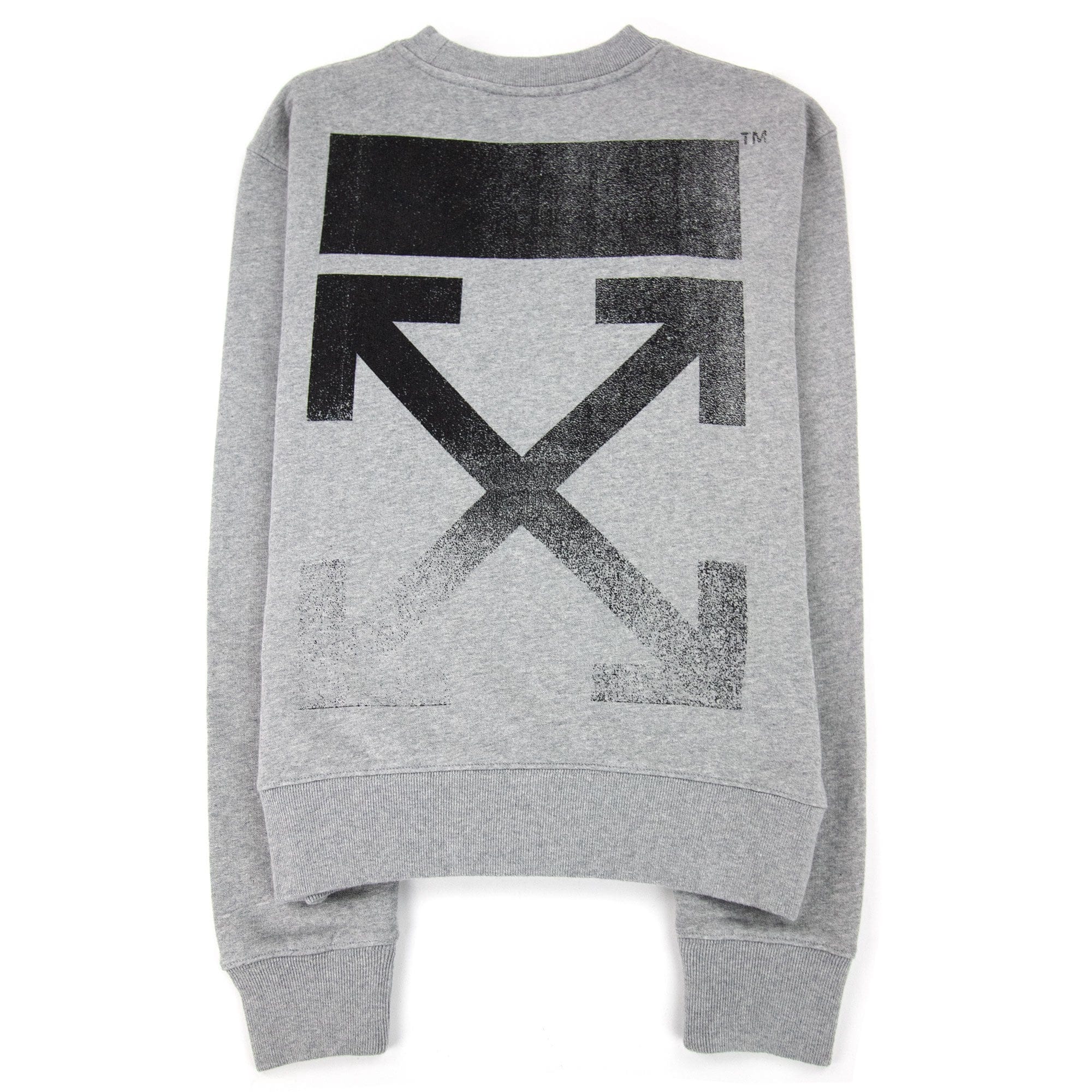Off White Degrade Arrow Slim Crewneck Sweatshirt Melange Grey