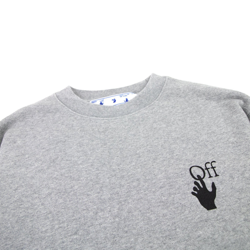 Off White Degrade Arrow Slim Crewneck Sweatshirt Melange Grey