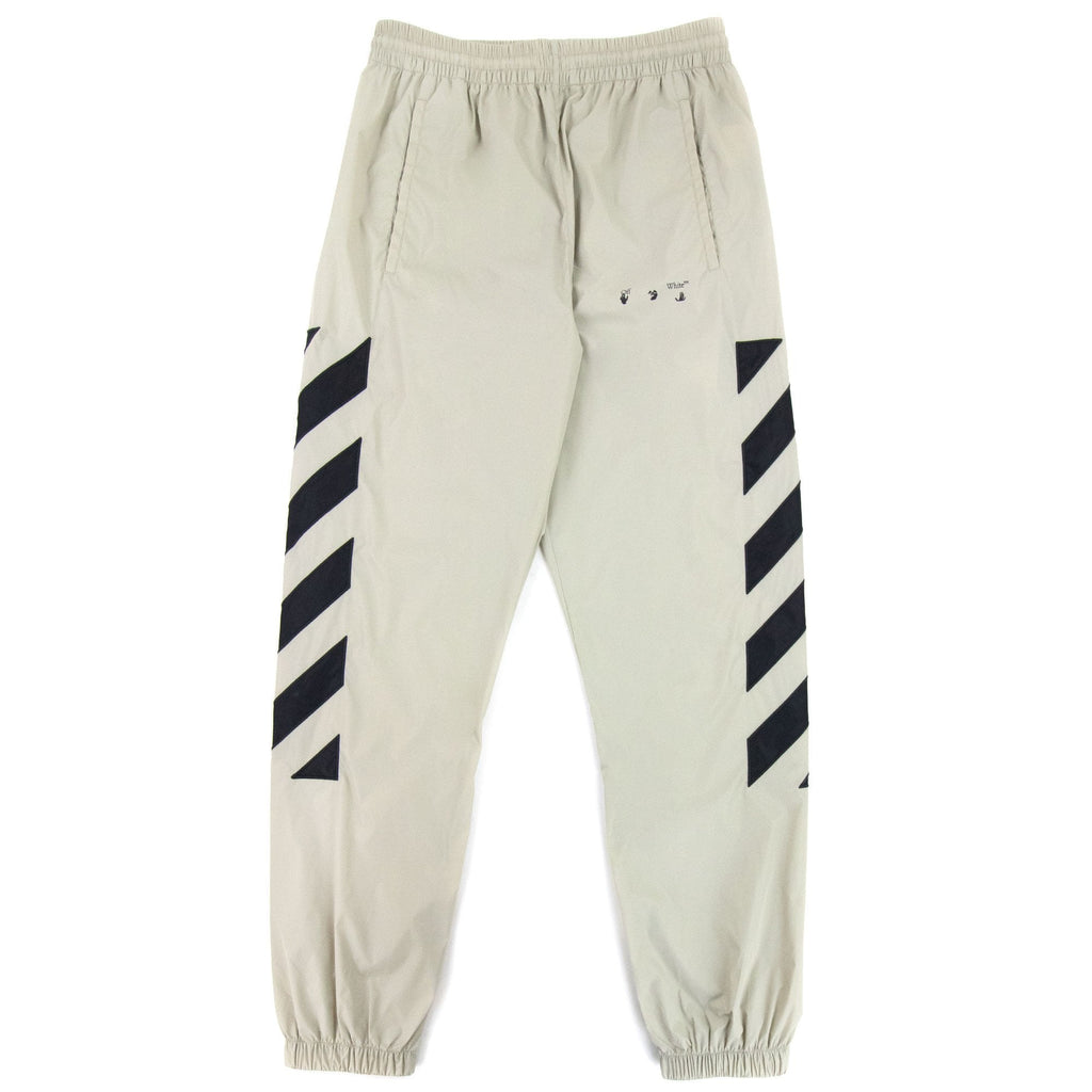 Off White Diag Nylon Track Pants Stone/black