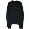 Off White Big Ow Skate Logo Crewneck Sweatshirt Black/white