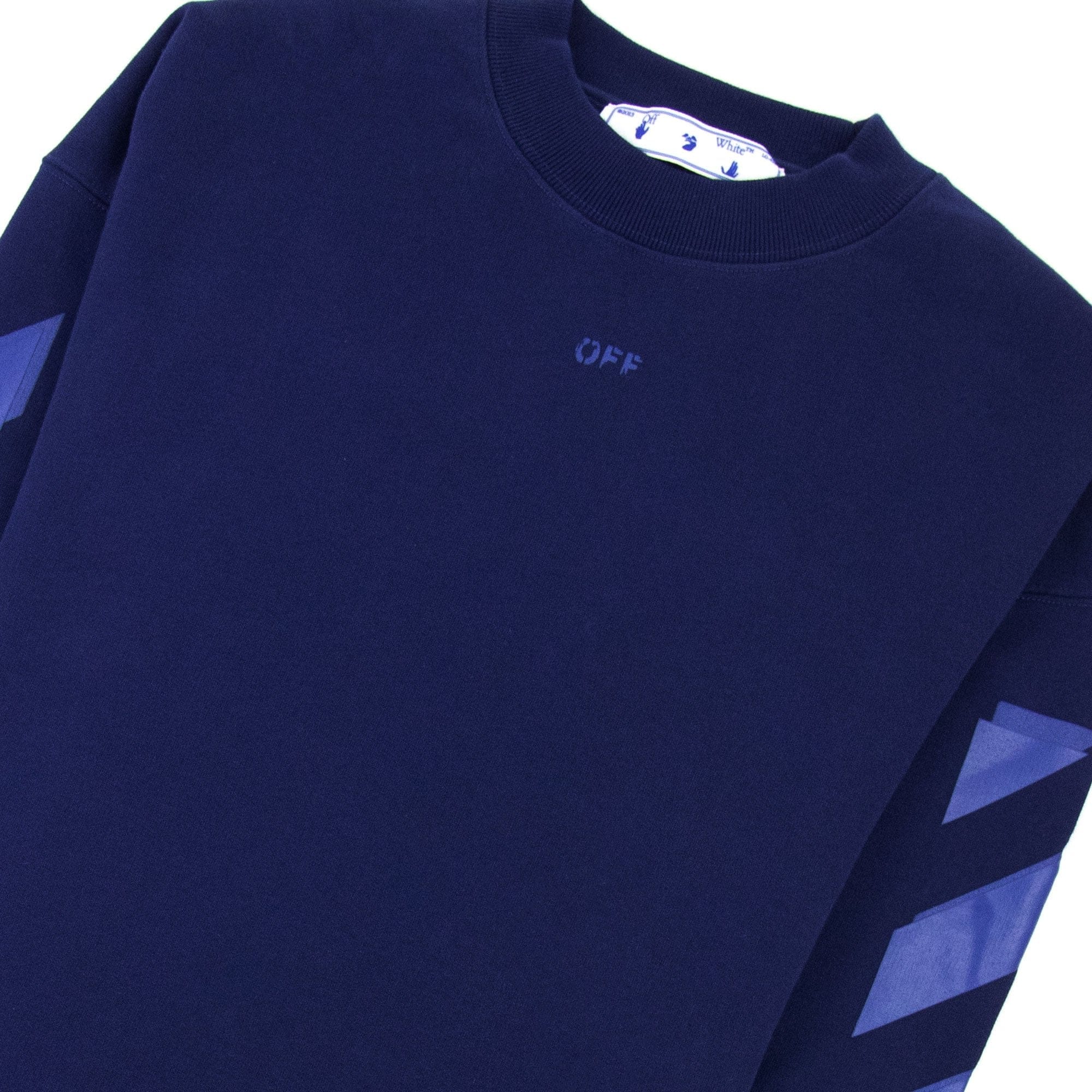 Off White Rubber Arrow Skate Crewneck Sweatshirt Blue