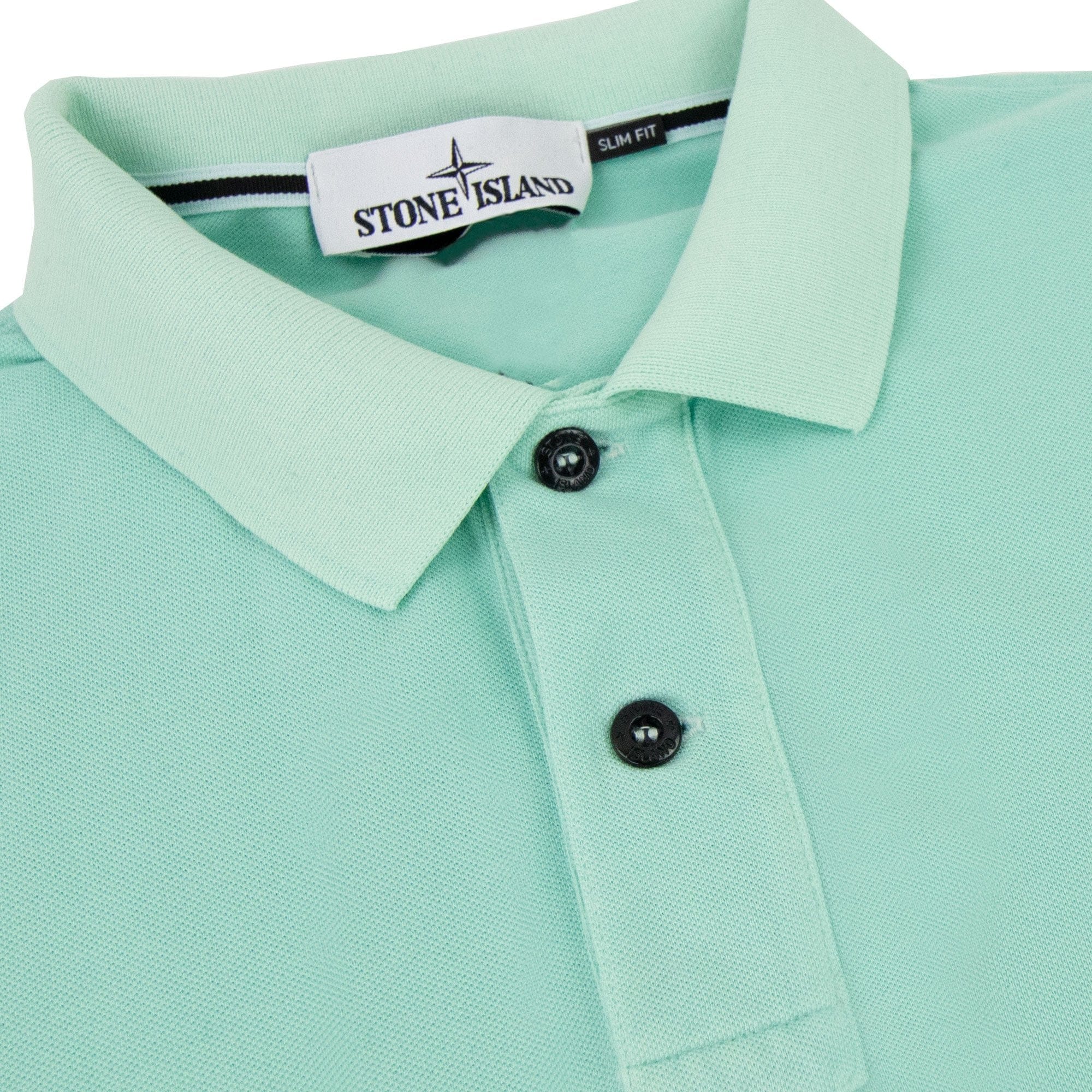 Stone Island Slim Fit Patch Polo Mint Green V0044