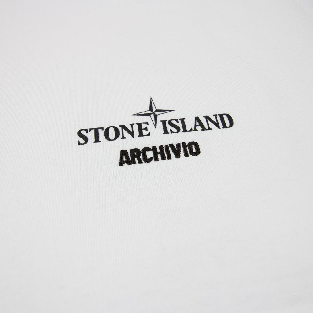Stone Island Archivio Print T Shirt White V0001