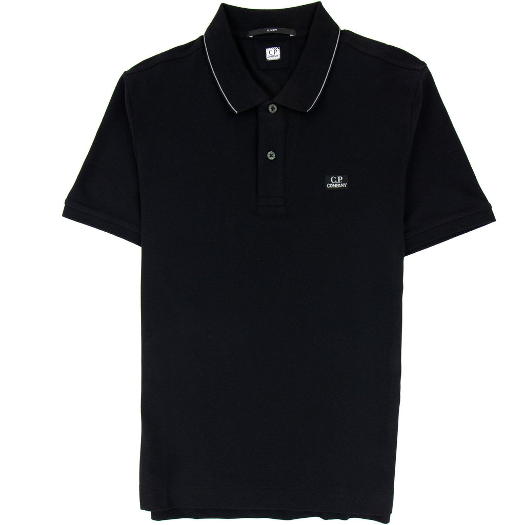 Cp Company Stretch Piquet Polo Black 999