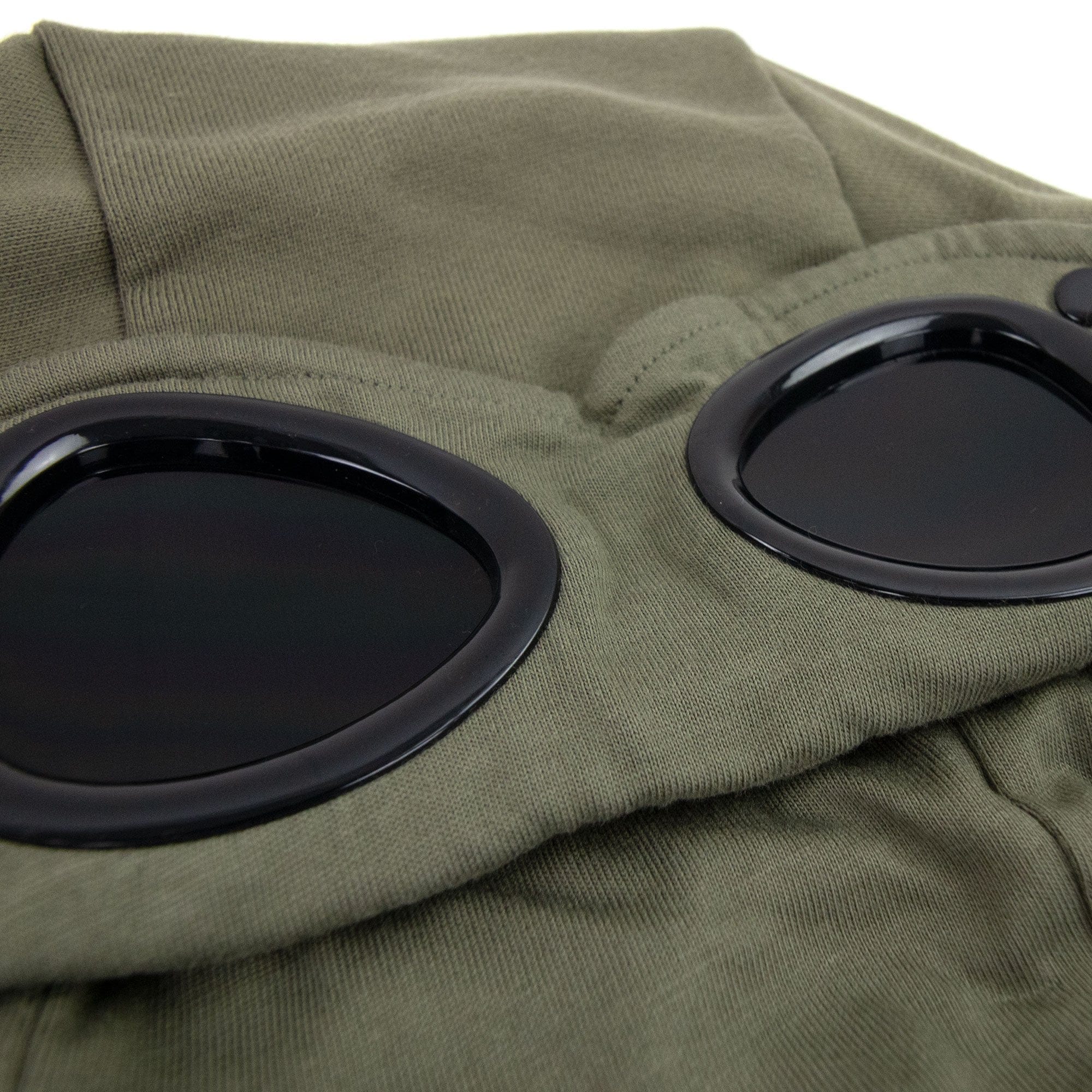 CP Company Diagonal Raised Fleece Full Zip Goggle Hoody Stone Gray 665