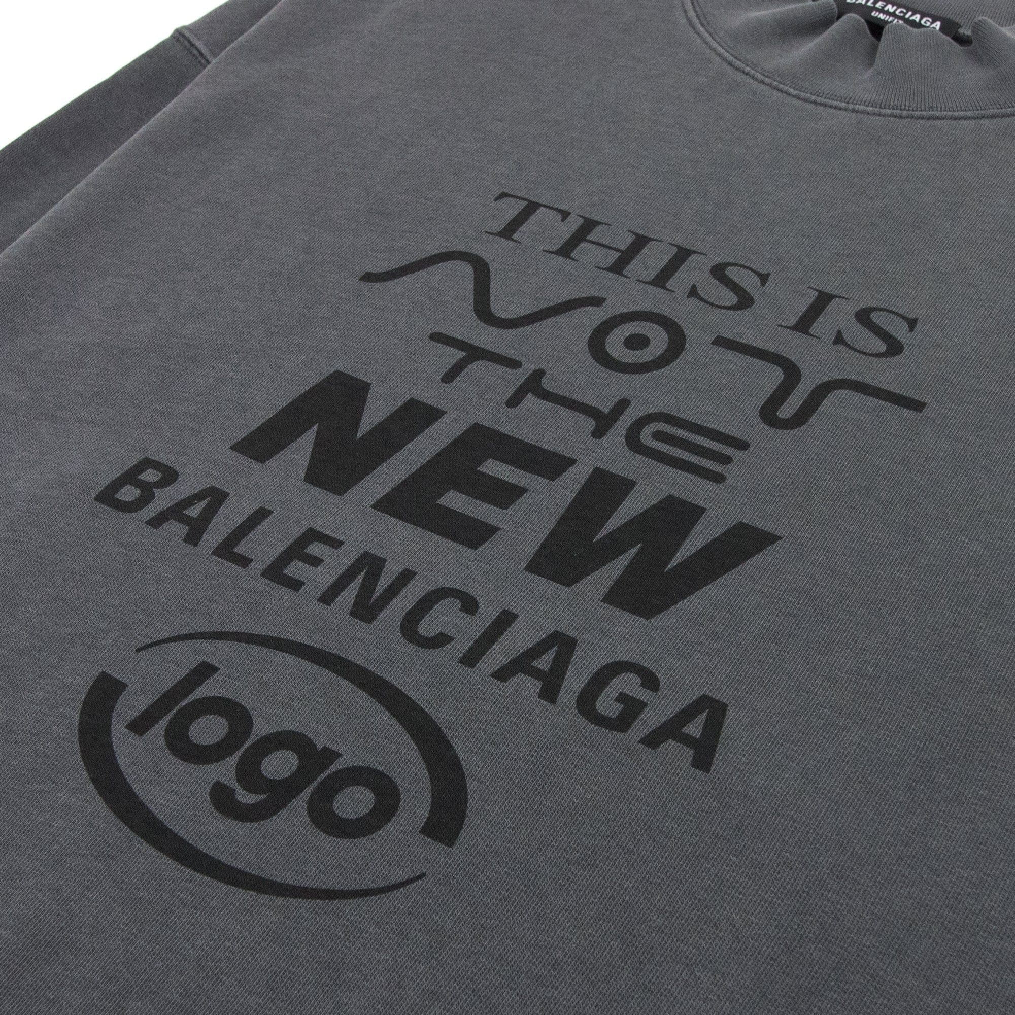 Balenciaga This Is Not The New Logo Sweat Dark Grey