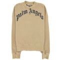 Palm Angels Wash Curved Logo Sweat Beige/Black
