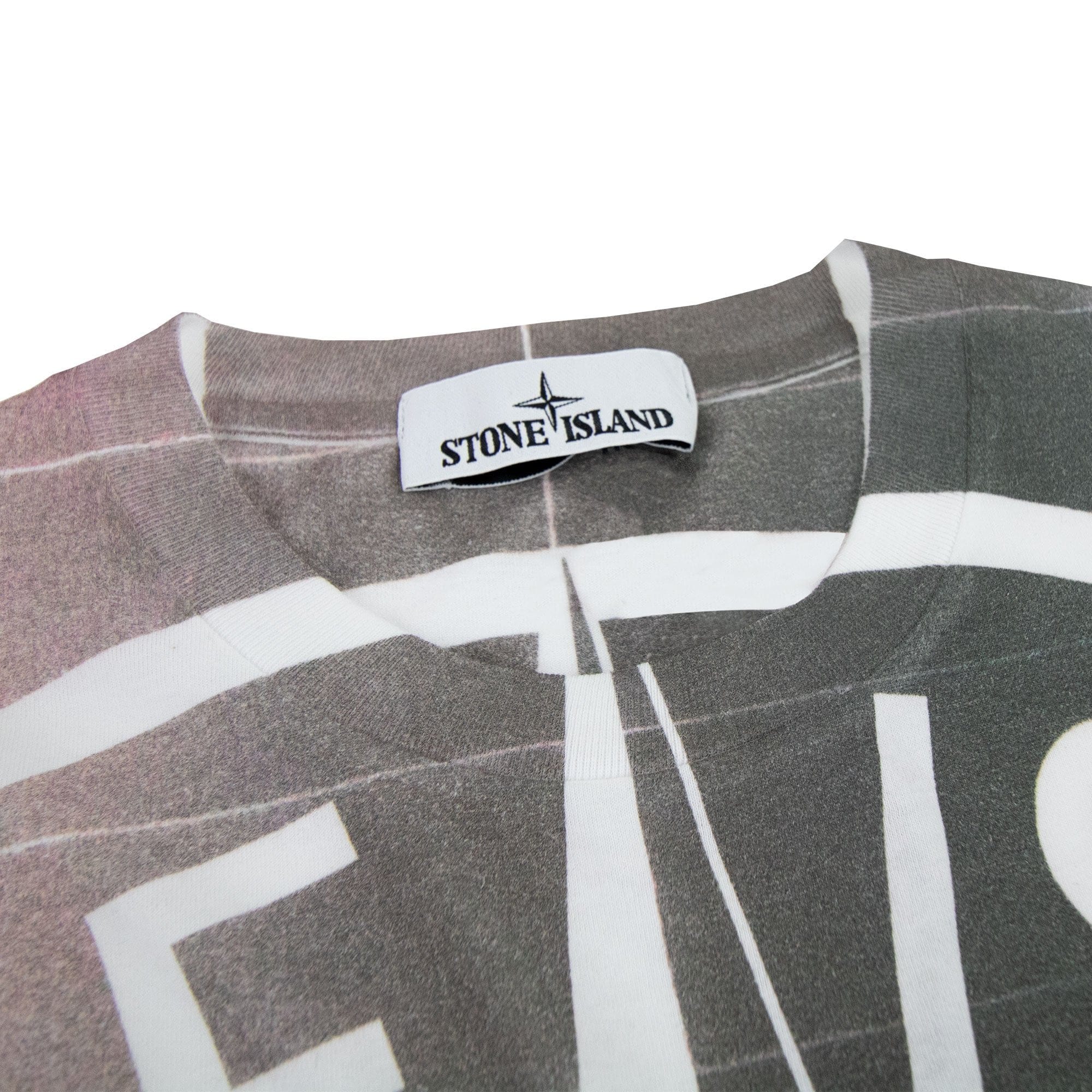 Stone Island Printed Logo T Shirt White V0001