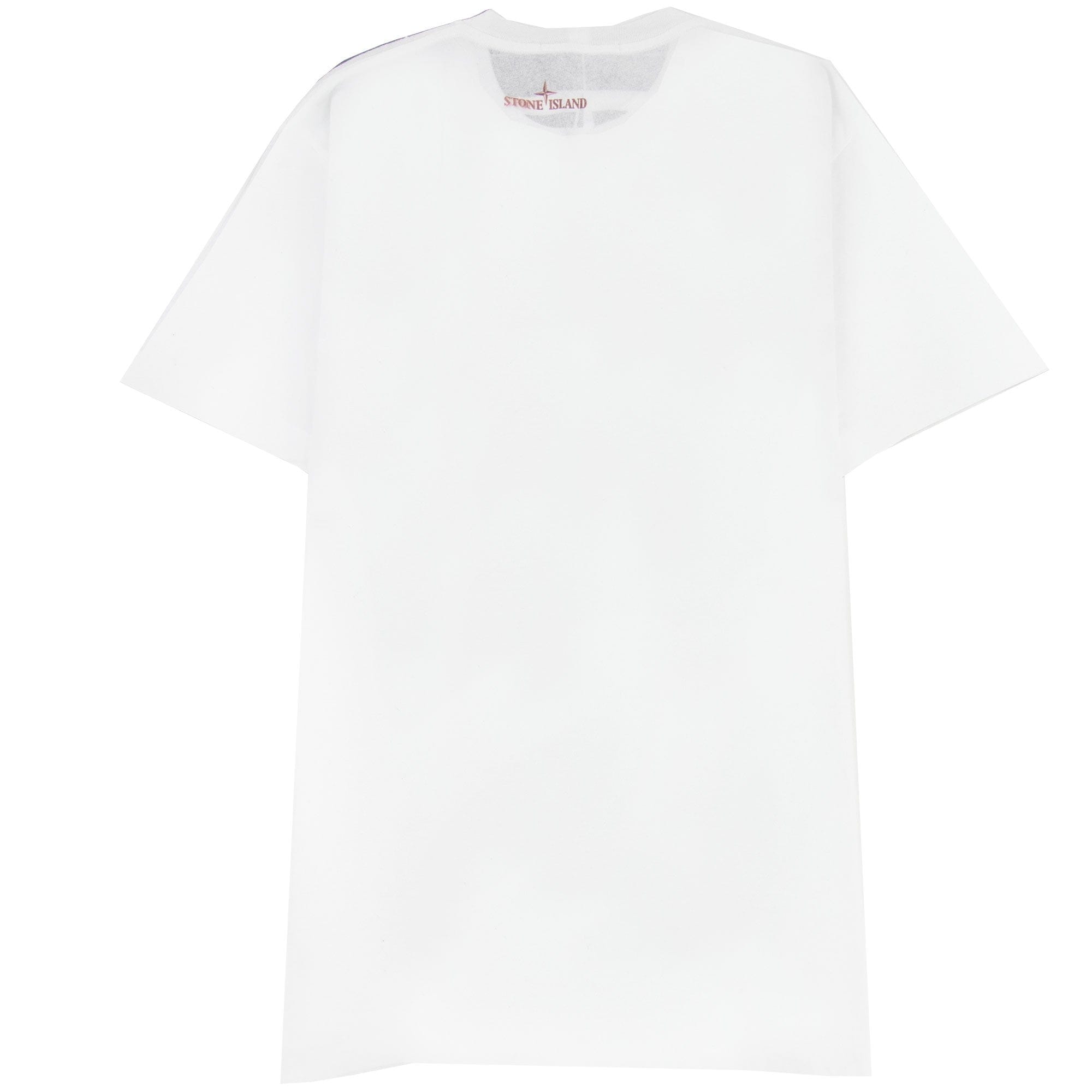 Stone Island Printed Logo T Shirt White V0001