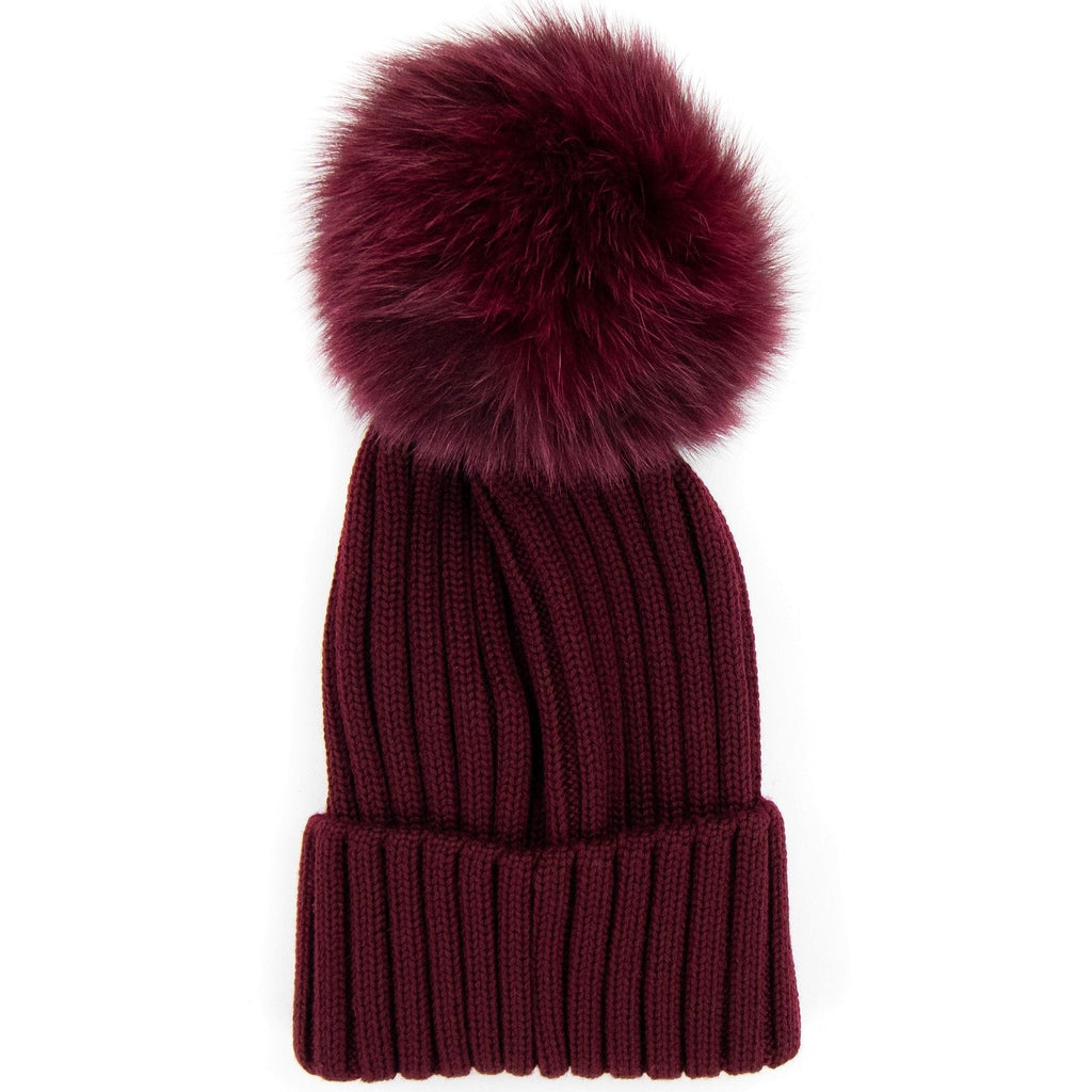 Moncler Pom Pom Beanie Burgundy