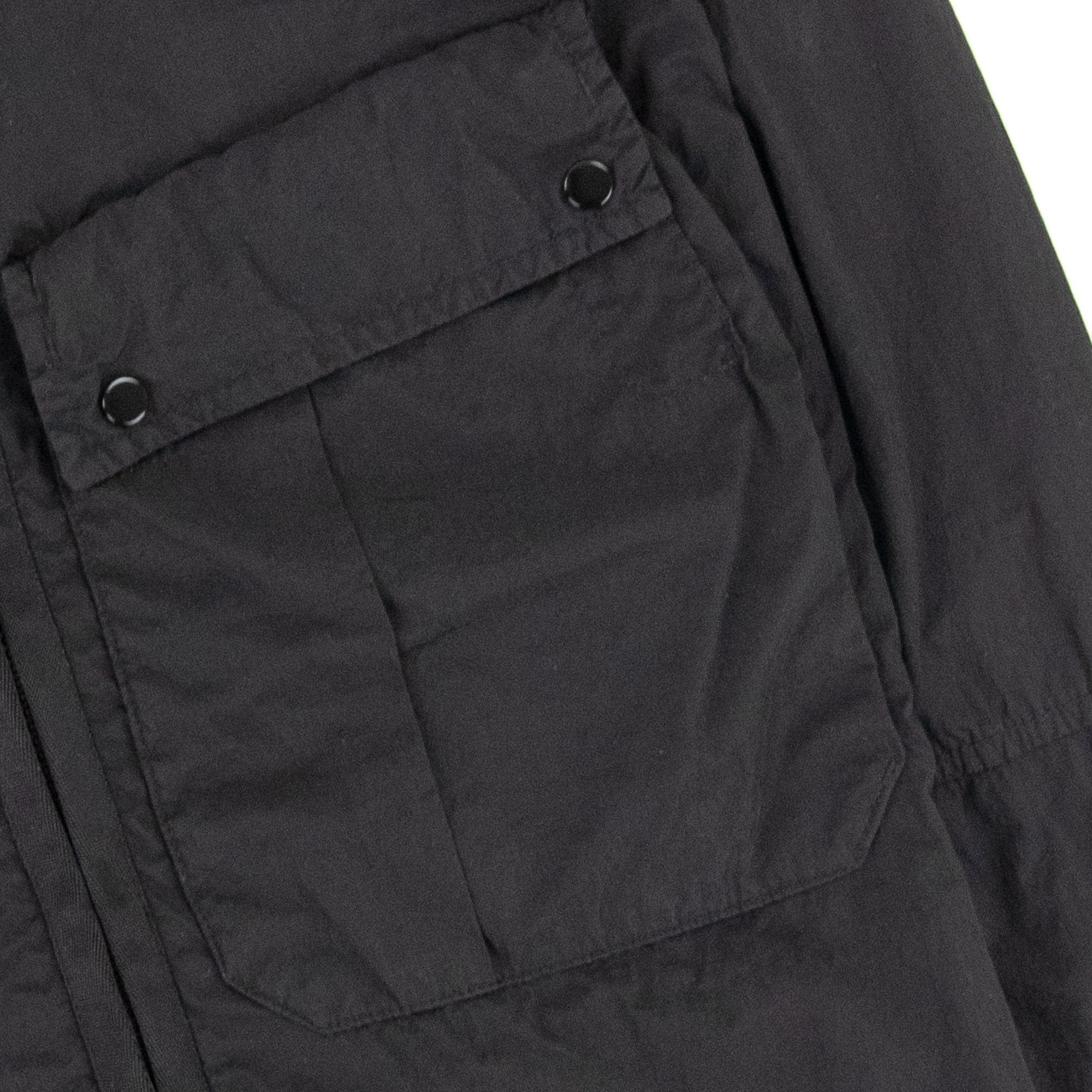 Cp Company Chrome-r Mixed Garment Dyed Goggle Overshirt Black 999