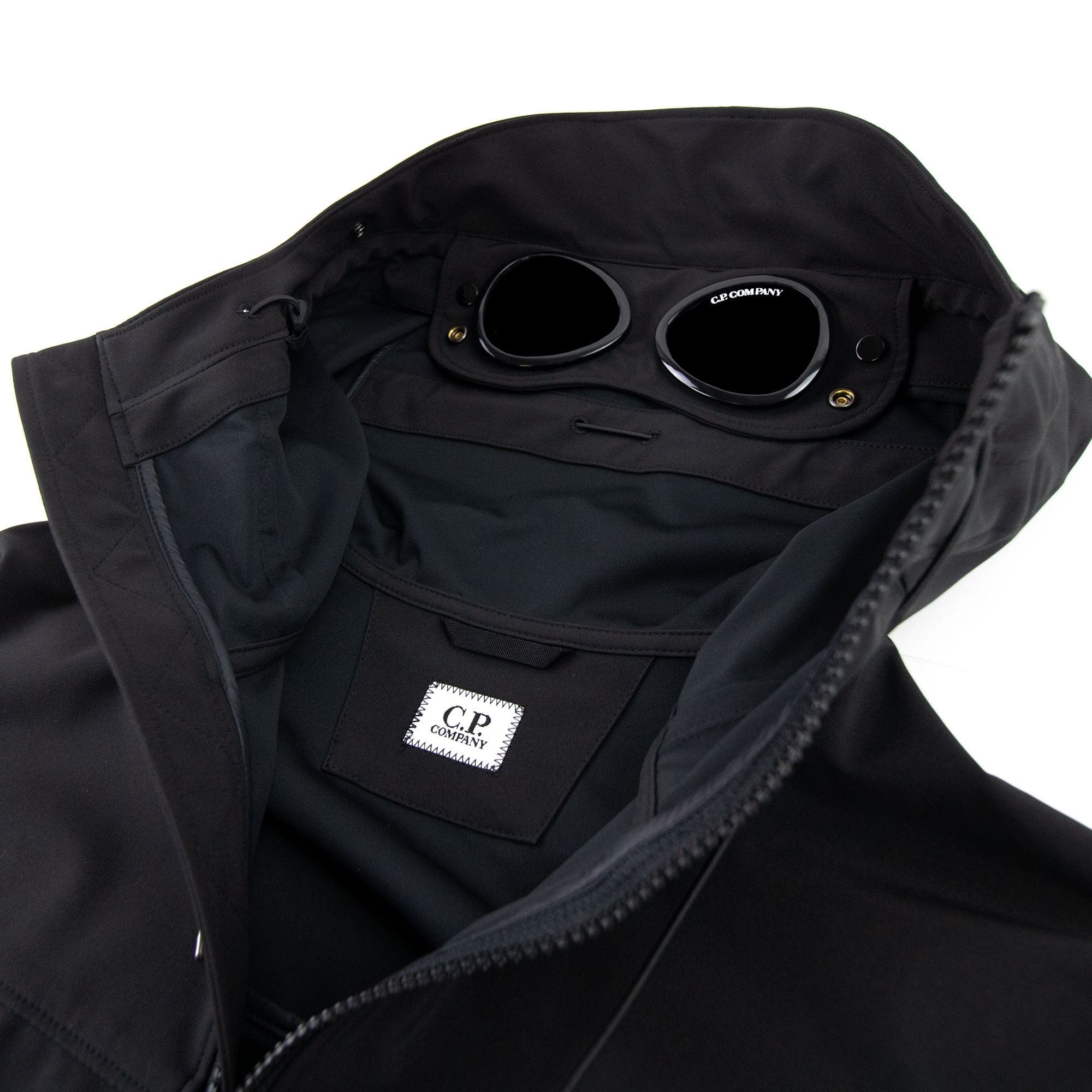 CP Company Soft Shell-r Medium Goggle Jacket Black