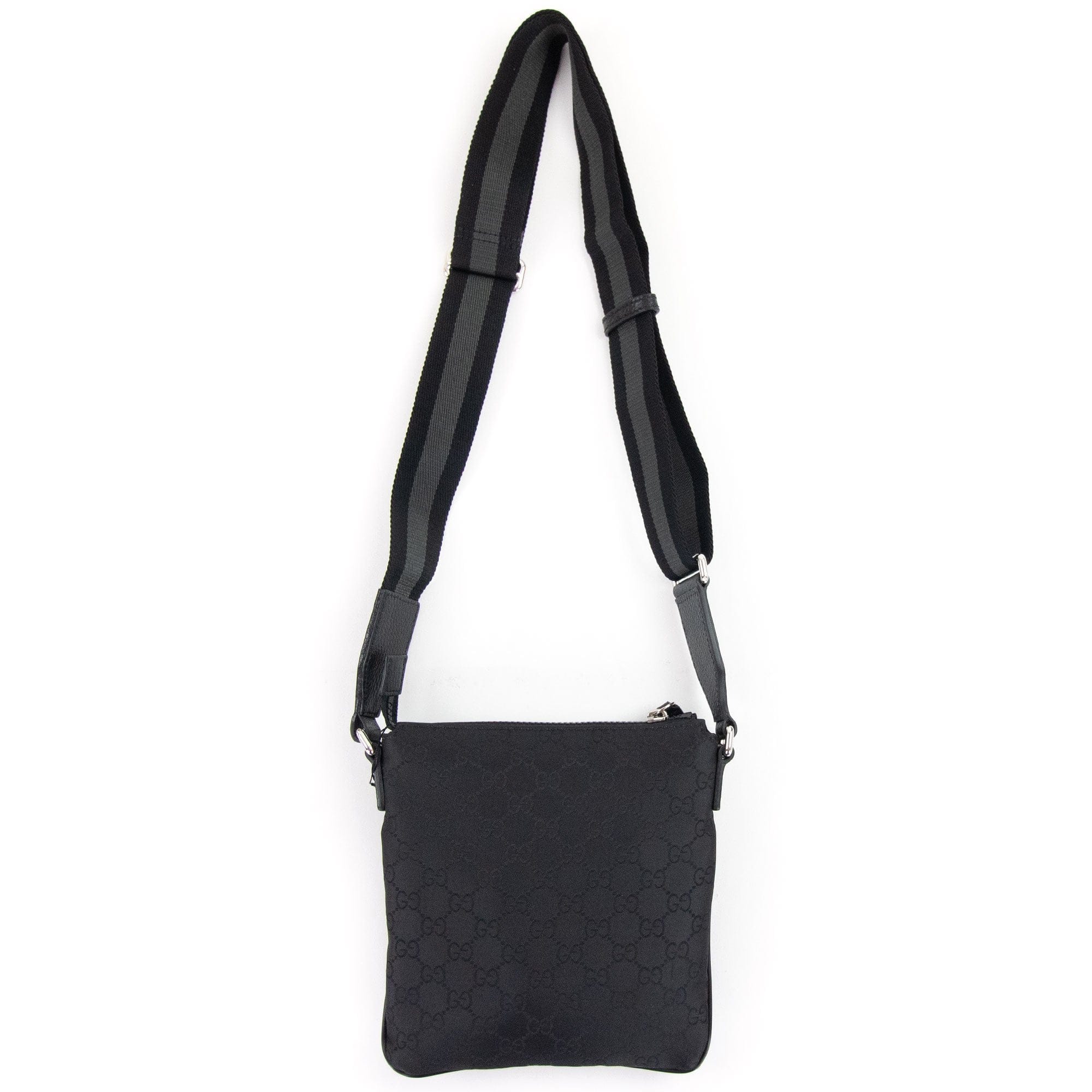 Gucci GG Monogram Messenger Bag Black