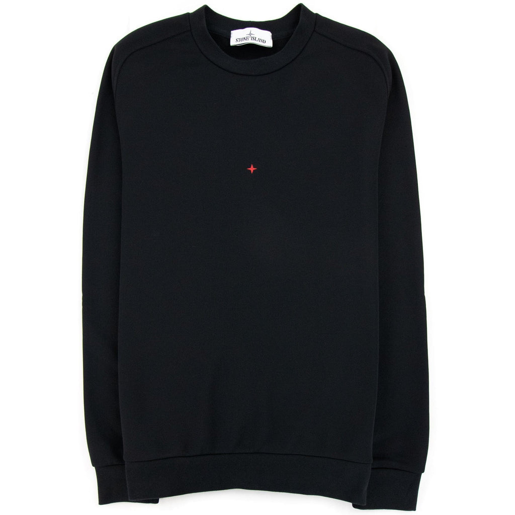 Stone Island Marina Yarn Fleece Crewneck Sweatshirt Black V0029