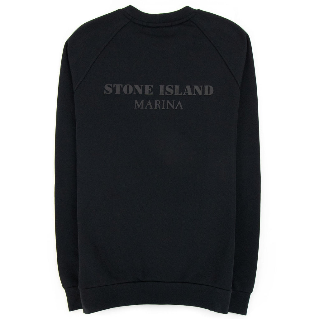 Stone Island Marina Yarn Fleece Crewneck Sweatshirt Black V0029