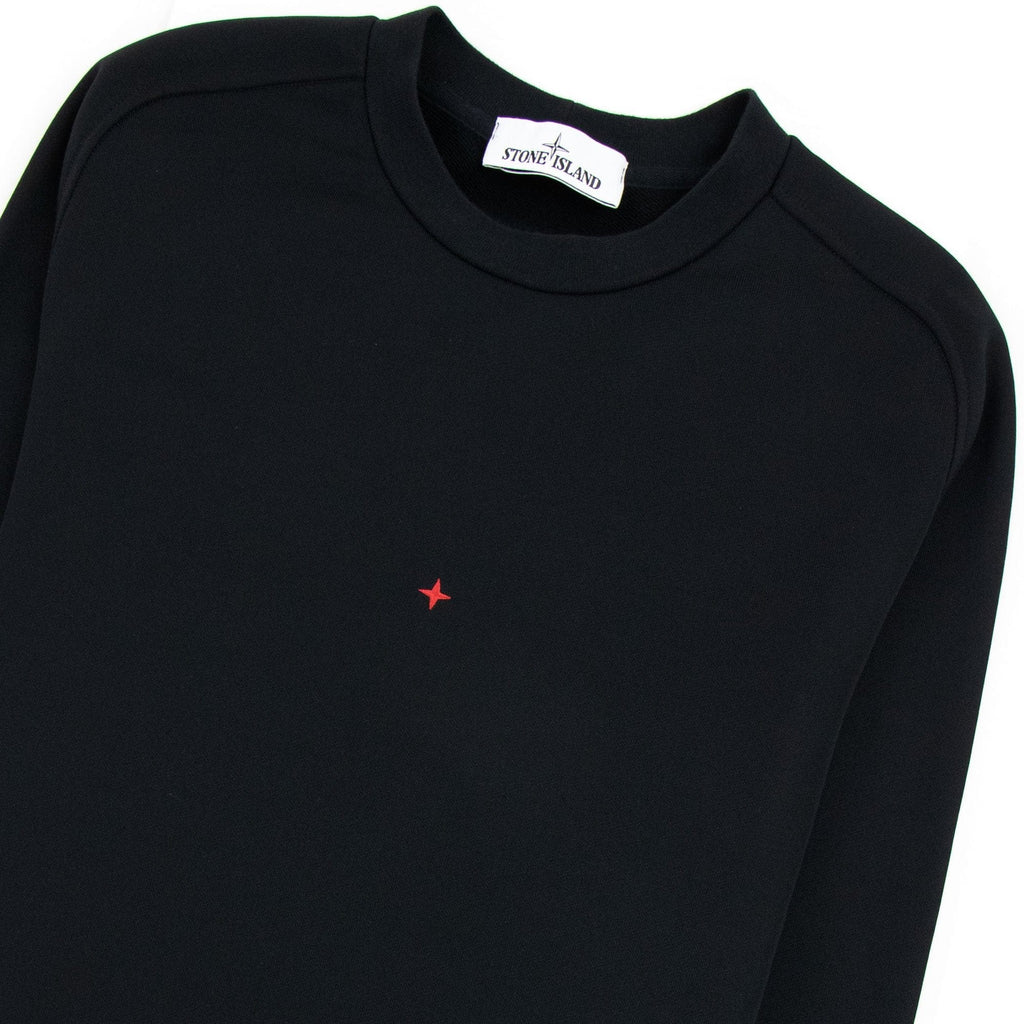 Stone Island Marina Yarn Fleece Crewneck Sweatshirt Black V0029