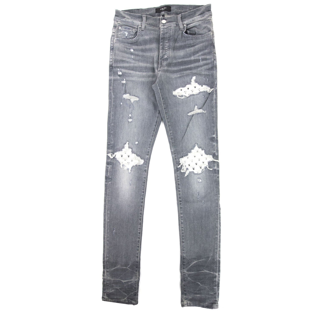 Amiri Mx1 Leather Playboy Jean Grey
