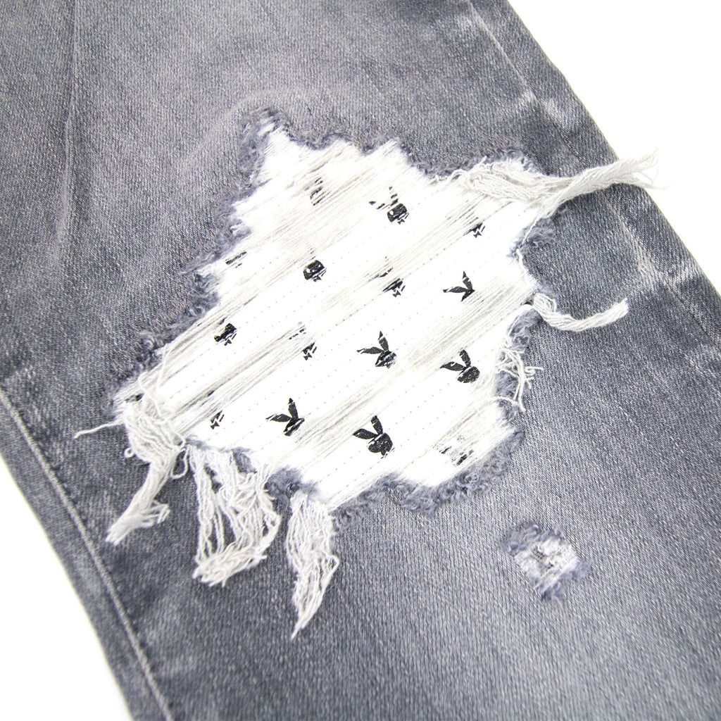 Amiri Mx1 Leather Playboy Jean Grey