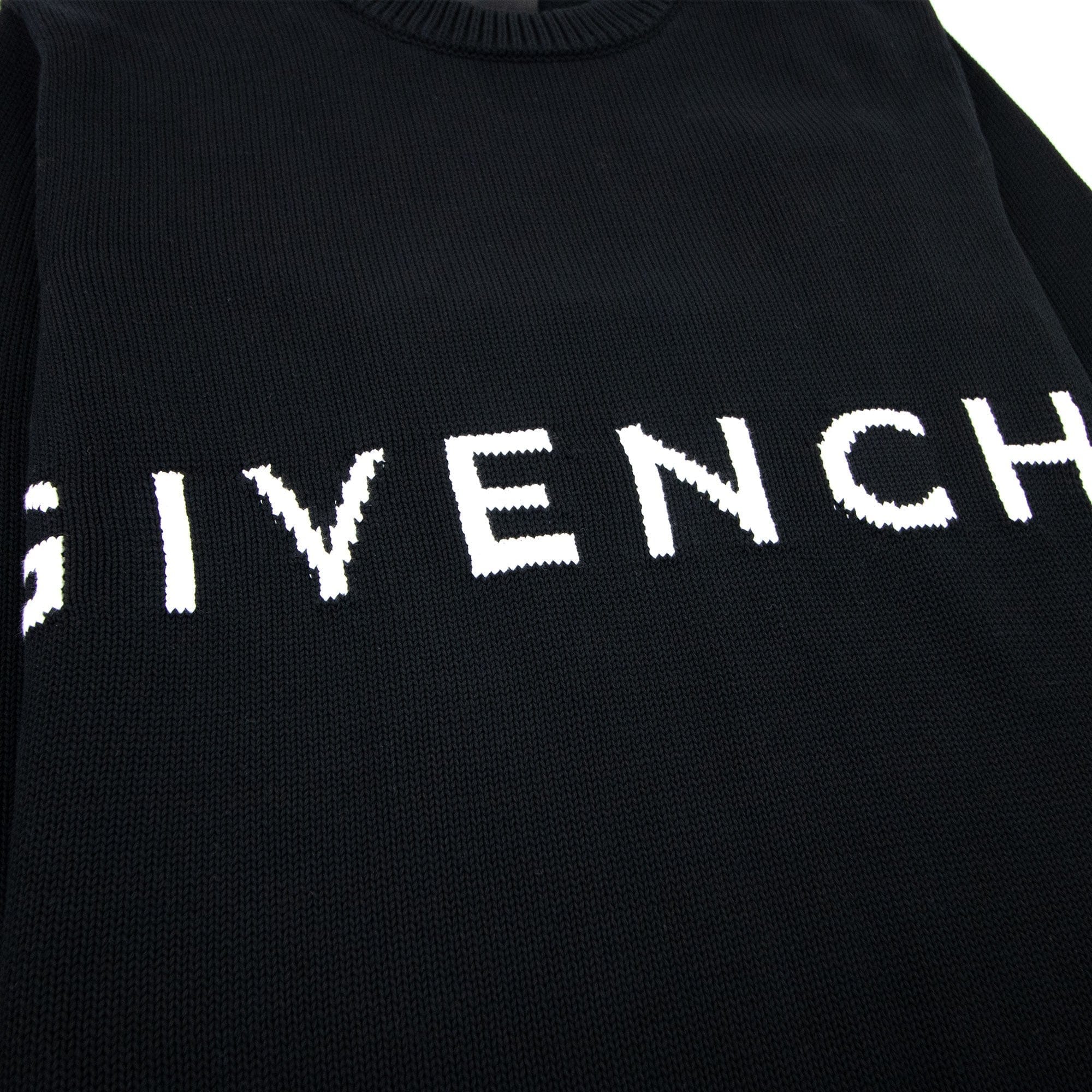 Givenchy 4G Cotton Knit Sweater Black